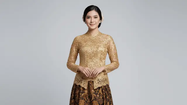 Model Kebaya Brokat dengan Rok Payung by Gemini