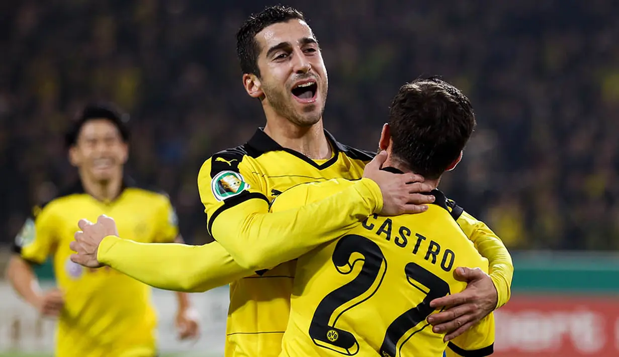 5. Henrikh Mkhitaryan - Dahulu Klopp mendatangkan pesepak bola Armenia itu dari Shakhtar Donetsk. Pada musim pertamanya, Klopp langsung mempercayakan Mkhitaryan sebagai pemain inti di Dortmund. (AFP/Friso Gentsch) 