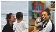 Indah Permatasari dan Arie Kriting banjir pujian warganet karena pola asuh untuk anak pertamanya. Sumber: IG @indahpermatas @arie_kriting