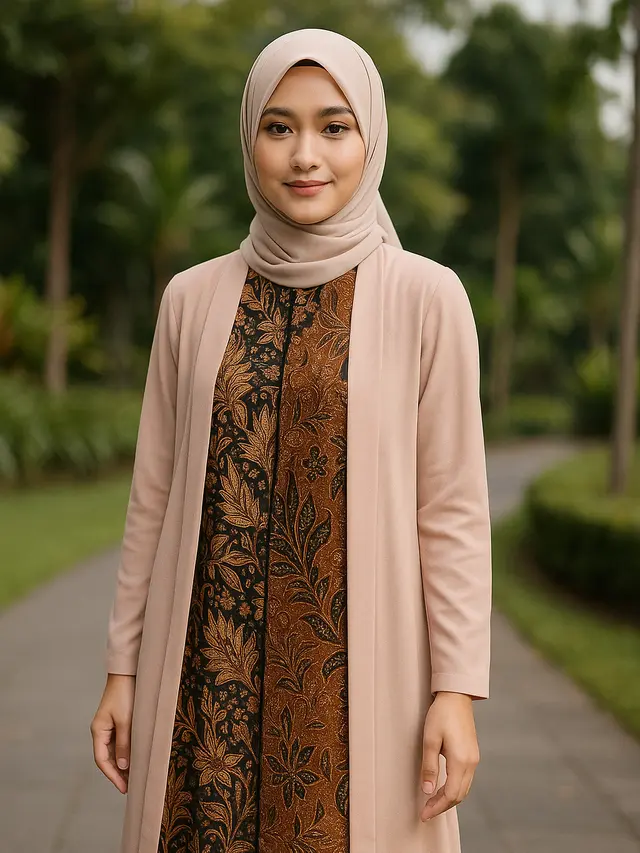 Ilustrasi Tunik Batik untuk Kondangan (Sumber Gambar: AI)