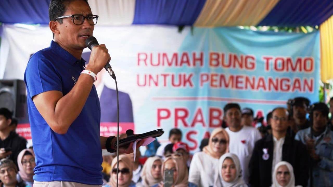 Cawapres nomor urut 02 Sandiaga Uno
