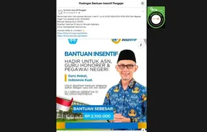 Cek Fakta: Tidak Benar Link Pendaftaran Bantuan Insentif Guru ASN-Honorer Rp 2,1 Juta