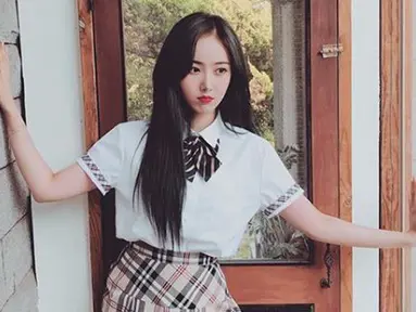 SinB GFRIEND adalah main dancer sekaligus lead vocal di grupnya. Tarian dari lagu-lagu GFRIEND terkenal sulit. Grup yang debut pada 2015 lalu ini diakui akan kemampuan vokal dan sinkronisasi mereka dalam dance. (Liputan6.com/IG/@gfriendofficial)