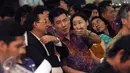 Peraih emas bulutangkis Olimpiade 1992, Alan Budikusuma saat menghadiri perayaan HUT Persatuan Bulutangkis Seluruh Indonesia ke-65 di Jakarta, Senin (9/5). HUT PBSI diikuti dengan pelepasan tim Thomas dan Uber Indonesia. (Liputan6.com/Helmi Fithriansyah)
