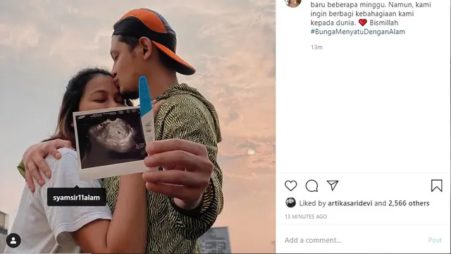 Bunga Jelitha dan Syamsir Alam (Foto: Instagram/@bungajelitha66)