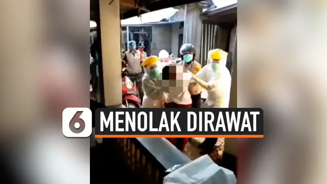 VIDEO: Positif Corona, Pria Ini Meronta Melawan 4 Petugas