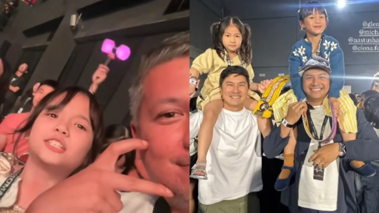 Gading Marten hingga Glenn Alinskie  Temani Putri mereka Menyaksikan Fanmeet Lisa Blackpink