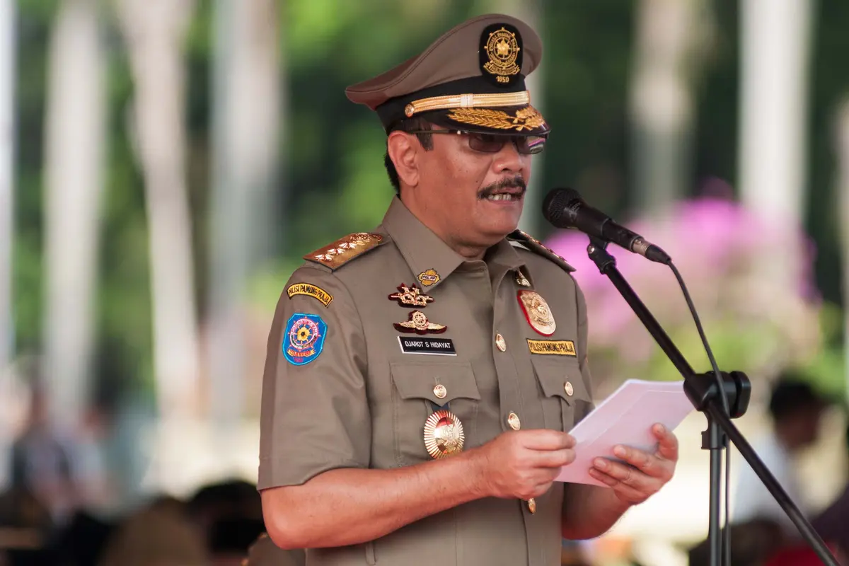 Wagub Djarot Pimpin Upacara HUT Satpol PP dan Linmas di IRTI Monas