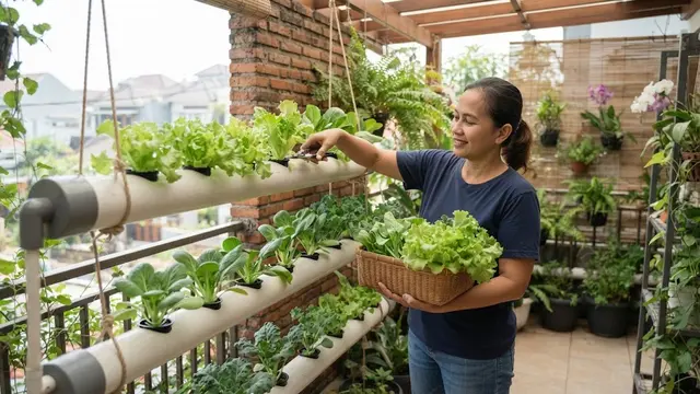 Cara Menanam Sayuran Daun di Pipa Paralon Gantung Teras Rumah, Hemat Tempat dan Panen Cepat