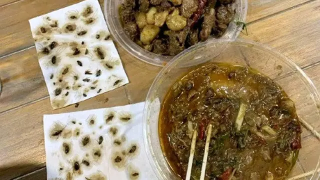kecoak di dalam makanan (foto: Oriental Daily)