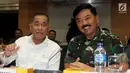 Menhan Ryamizard Ryacudu dan Panglima TNI Marsekal Hadi Tjahjanto rapat kerja dengan Komisi I DPR di Jakarta, Senin (29/1). Rapat membahas evaluasi kinerja 2017, program kerja 2018, serta realisasi anggaran Kemhan dan TNI 2017. (Liputan6.com/JohanTallo)