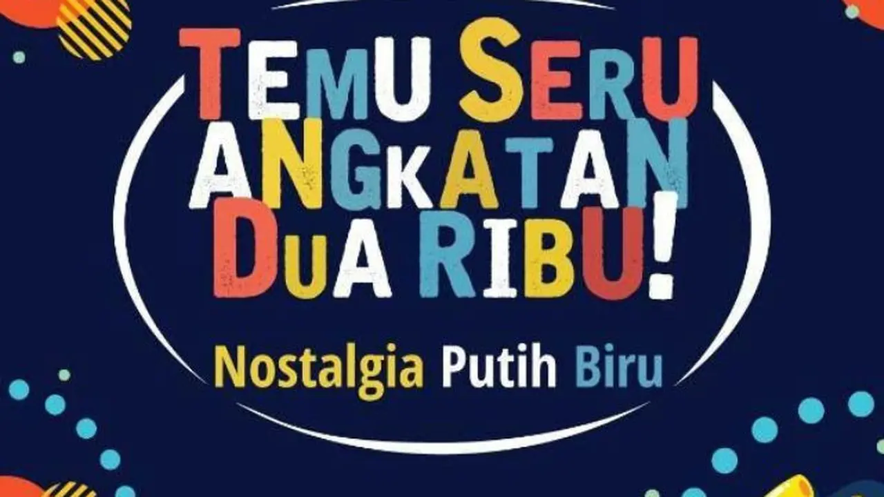 Acara Temu Seru Angkatan Dua Ribu, Nostalgia Putih Biru, akan digelar Minggu 26 Agustus 2018 di  SMPN 103 Jakarta.
