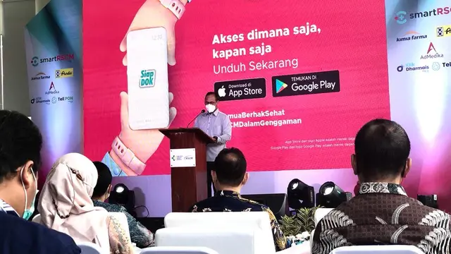 Direktur Digital Service Transformation & IT PT. Prodia Widyahusada, Tbk., Andri Hidayat soal SmartRSCM, Jumat (5/8/2022). (Foto: Ade Nasihudin/Liputan6.com).