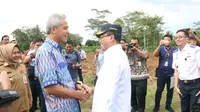 Menteri Perhubungan Budi Karya Sumadi meninjau lokasi pembangunan Bandara Jenderal Besar Soedirman (BJBS), Purbalingga. (Foto: Liputan6.com/Dinkominfo PBG/Muhamad Ridlo)