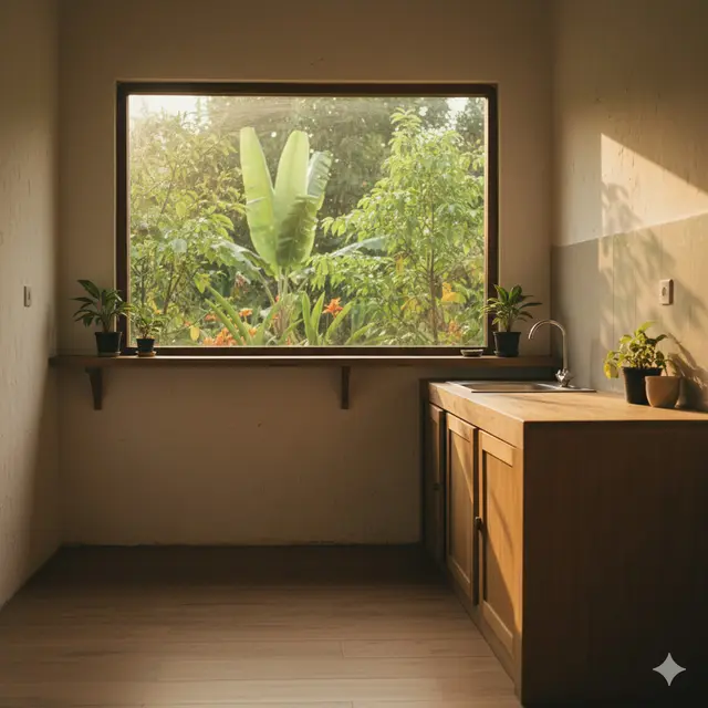 Inspirasi Dapur Tropis Kecil di Rumah Kampung