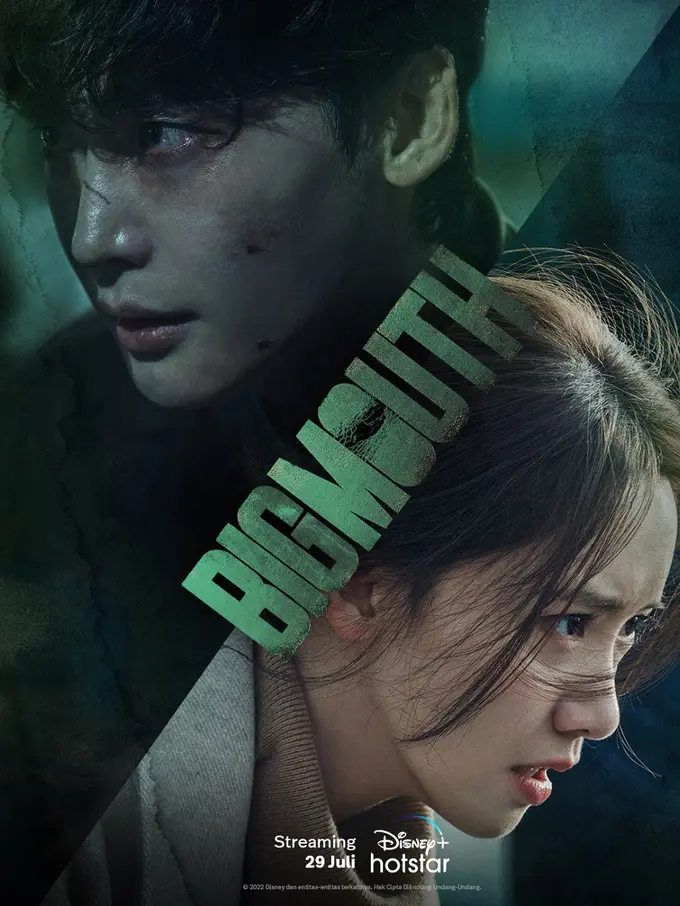 Poster serial Big Mouth yang dibintangi Lee Jong Suk dan Lim Yoona. (Foto: Disney+ Hotstar)