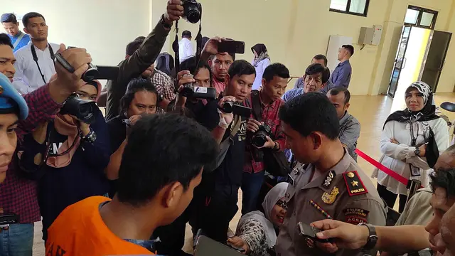 Konferensi pers Polres Lhokseumawe, Senin (Liputan6.com/Rino Abonita)