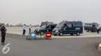 Sejumlah mobil jenazah dipersiapkan untuk menerima jenazah korban jatuhnya Pesawat TNI AU Hercules C-130 yang akan tiba di Lanud Halim, Jakarta, Rabu (1/7/2015). Peristiwa nahas tersebut merenggut sekitar 122 korban jiwa. (Liputan6.com/Faizal Fanani)