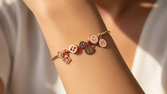 Gelang Charm Emas Rose Gold Kekinian 2025