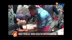 Selama ini warga hanya mengandalkan bantuan logistik untuk mencukupi kebutuhan pangan.