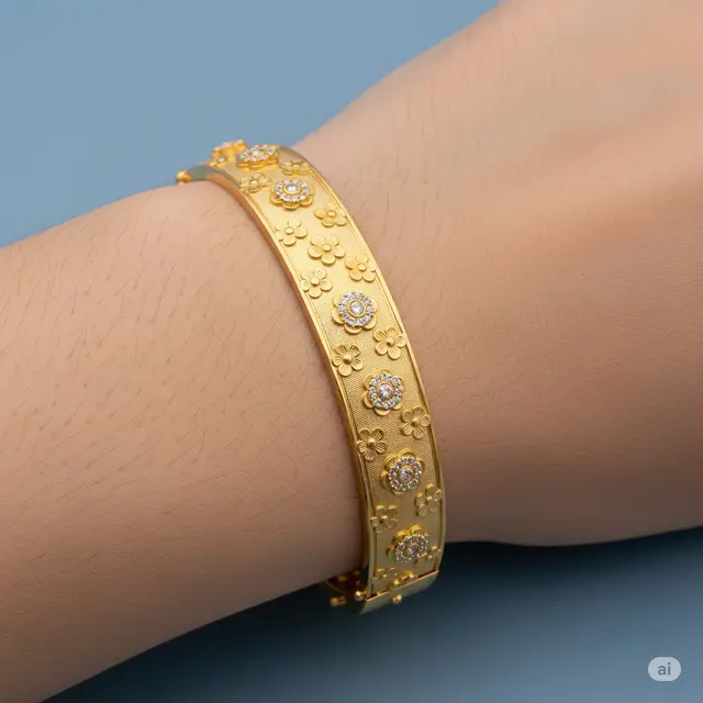 Model Gelang Suasa 5 Motif Bunga Terkini.