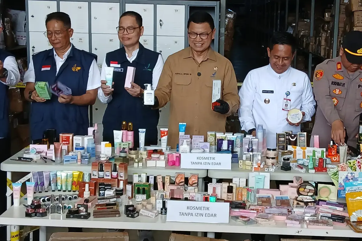 890 Jenis Kosmetik Ilegal Disita BPOM di Gudang Tangerang