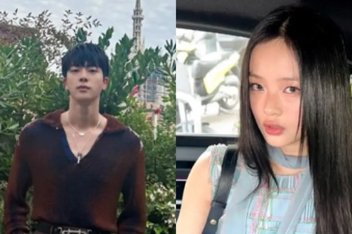 Jin BTS dan Hanni New Jeans saat Hadir di Gucci Milan Fashion Week 2024