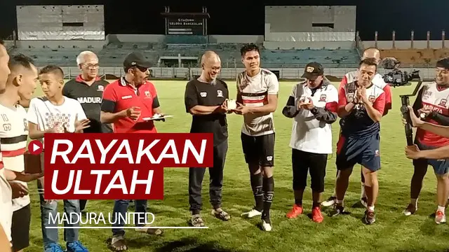 Berita video momen skuat Madura United merayakan ultah (ulang tahun) setelah melakoni latihan perdana pada musim baru.