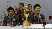 Ganda putra Mahiro Kaneko/Yunosuke Kubota memenangkan Kejuaraan Dunia Junior 2017. (Liputan6.com/Switzy Sabandar)