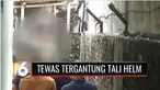 Wanita tanpa identitas ditemukan warga tewas tergantung tali helm yang tersangkut di tembok kawat berduri di belakang rumah warga di Desa Helvetia, Kecamatan Sunggal, Deli Serdang, Sumatra Utara.