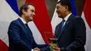 Pertemuan kedua Menteri Pertahanan tersebut digelar secara tertutup. (ADITYA AJI/AFP)