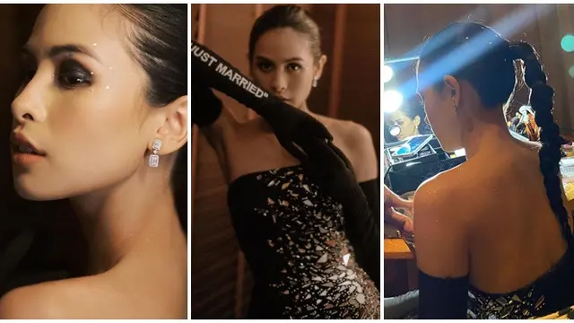 6 Potret Detail Busana dan Makeup Maudy Ayunda di Rangkaian Acara Pernikahan