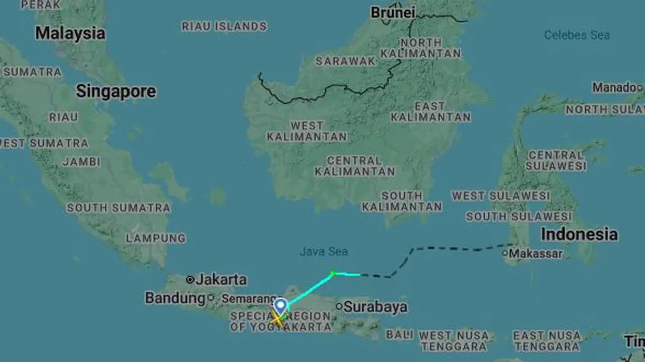 Pesawat ATR 400 milik Indonesia Air Transport dilaporkan hilang kontak saat melakukan penerbangan dari Yogyakarta menuju Makassar, Sabtu (17/1/2026).