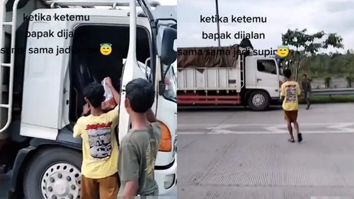 Sama-Sama Berprofesi Sebagai Sopir Truk, Pertemuan Ayah dan Anak Ini Bikin  Warganet Terharu - Otomotif Liputan6.com