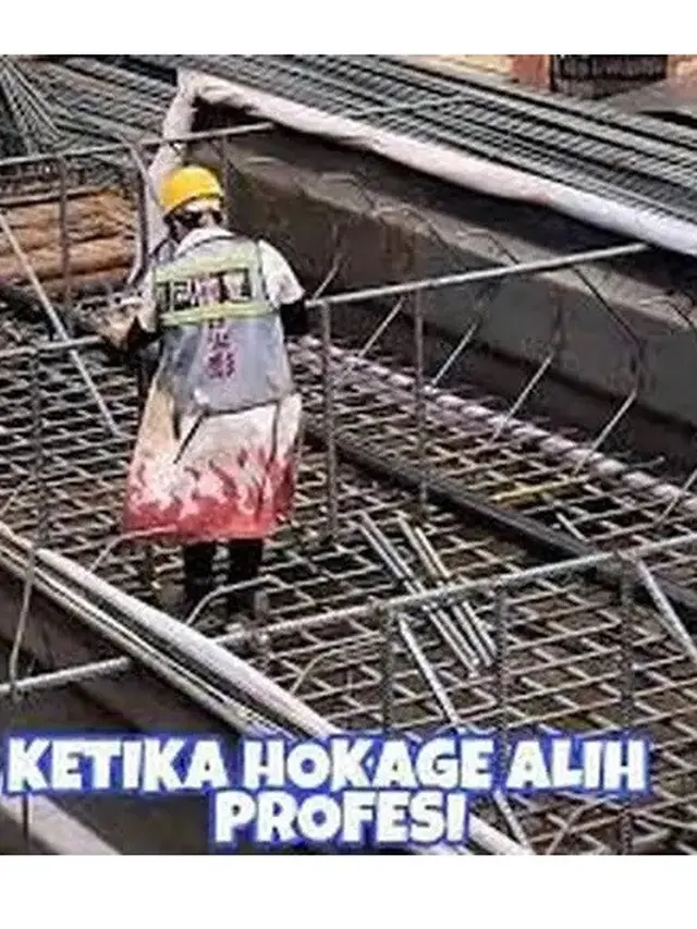 6 Aksi Kuli Bangunan Pencinta Anime Ini Kocak, Wibu Garis Keras