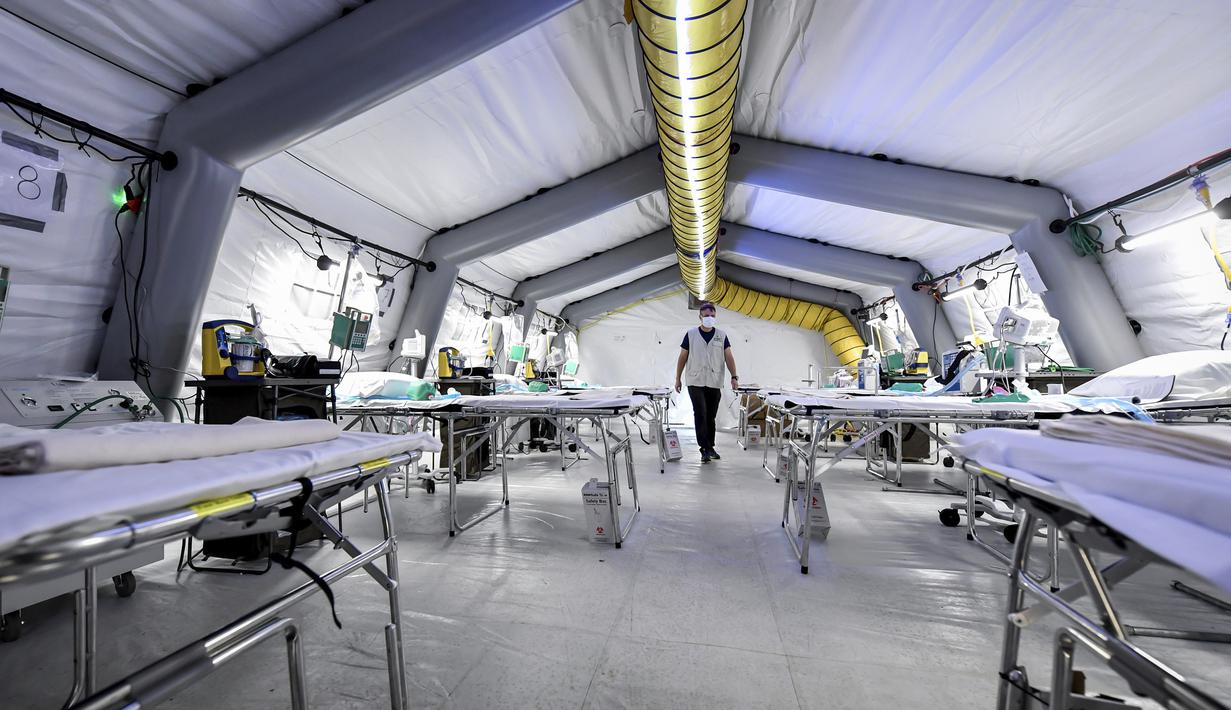 Foto Penampakan Rumah Sakit Lapangan Darurat Covid 19 Di Italia