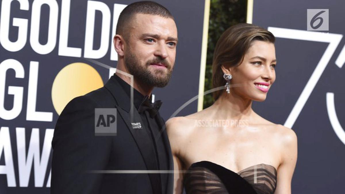 VIDEO Kemesraan Justin Timberlake dan Jessica Biel di Golden Globes