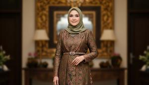 Model Gamis Blazer Brokat untuk Wanita 50 Tahun/Gemini AI