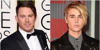 Di ajang tahunan bergengsi Golden Globe Awards 2016, Channing Tatum menjadi pusat perhatian lantaran gaya rambut poni lemparnya yang disebut-sebut mirip dengan poni khas Justin Bieber.  (AFP/Bintang.com)