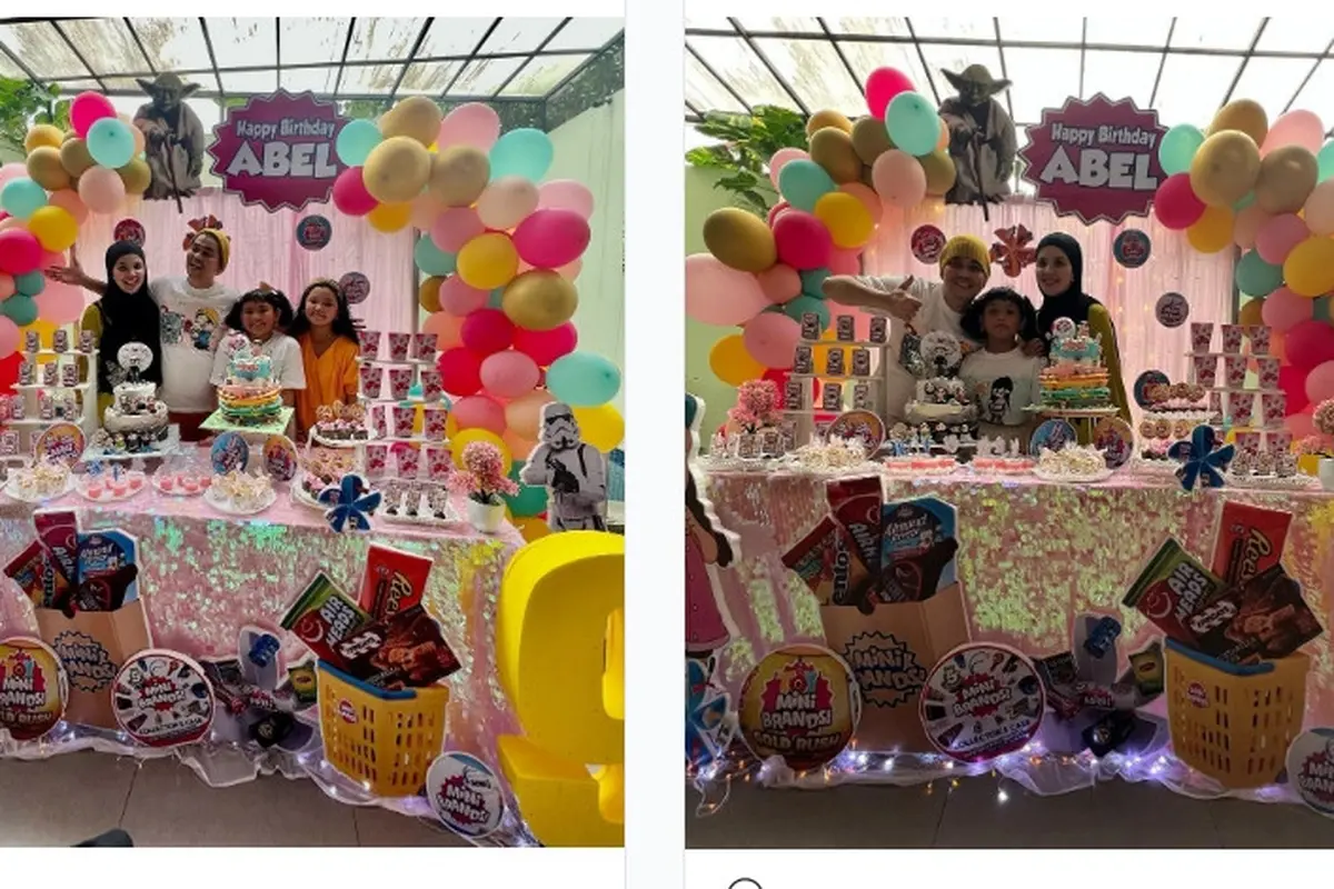 Perayaan ultah Indra Bekti ke-45 bersamaan dengan sang putri kedua Amabell (Foto: IG indrabekti)