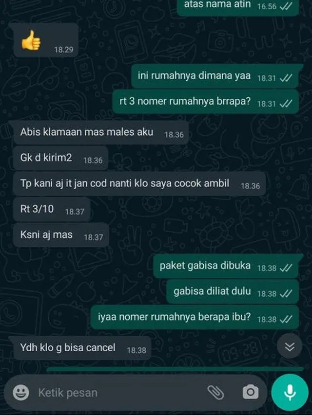7 Chat Kurir Tanya Alamat Pelanggan Ini Malah Bikin Emosi