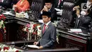 Presiden Joko Widodo menyampaikan pidato pengantar RUU APBN tahun anggaran 2023 beserta nota keuangannya pada rapat Paripurna DPR pembukaan masa persidangan I DPR tahun sidang 2022-2023 di Gedung Nusantara, Kompleks Parlemen, Senayan, Jakarta, Selasa (16/8/2022). (Liputan6.com/Johan Tallo)