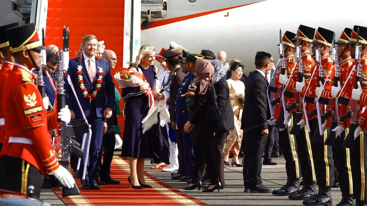 Raja Willem-Alexander dan Ratu Máxima tiba di Indonesia pada Senin (9/3/2020) untuk melakukan kunjungan kenegaraan.