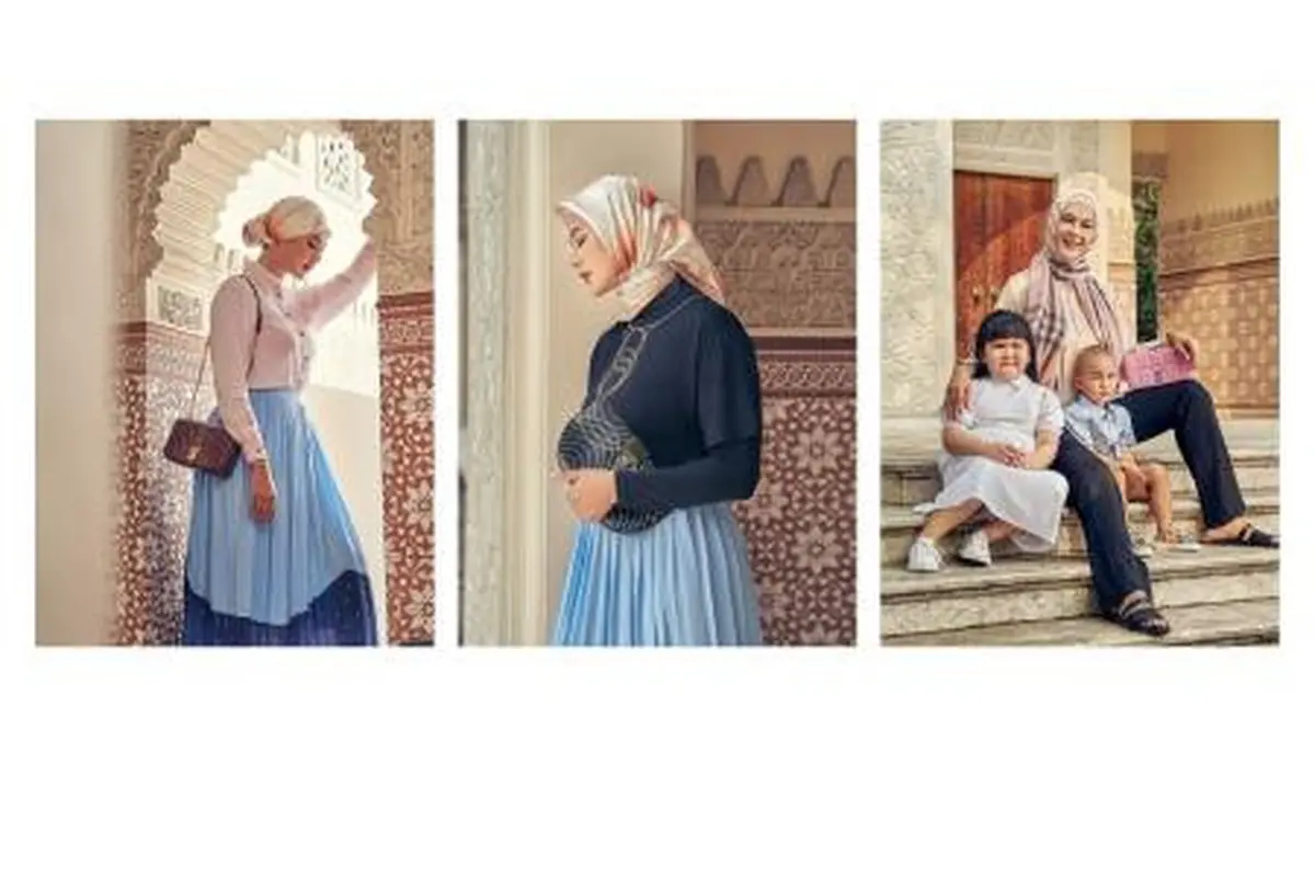 3 Inspirasi Outfit Lebaran Paula Verhoeven dengan Memadukan Hijab dan Tas Branded