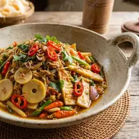 Ilustrasi Resep Tumis Rebung Pedas (Foto: AI Generated)