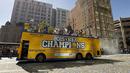 Parade kemenangan tim basket Golden State Warriors di kota Oakland, California. (Cary Edmondson-USA TODAY Sports)