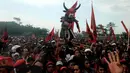 Minggu (30/03/14), puluhan ribu simpatisan PDIP memadati Lapangan Muliorejo Malang (Liputan6.com/Herman Zakharia)