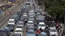 Aksi yang dipusatkan di kawasan Bundaran HI Jakarta tersebut menyebabkan kemacetan panjang di kawasan Jalan Sudirman, Thamrin, Tanah Abang, Harmoni dan Menteng, Rabu (10/12/2014). (Liputan6.com/Faizal Fanani)