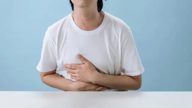 Man having stomachache