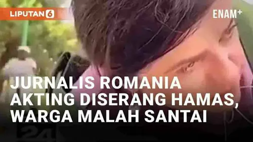 VIDEO: Viral Jurnalis Romania Diduga Akting Diserang Hamas, Terbongkar Karena Warga Sekitar Santai Bersepeda